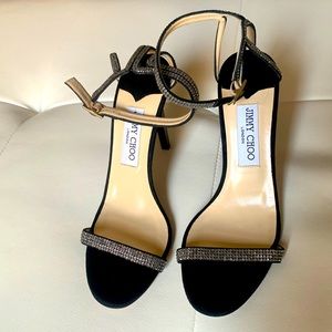 Brand new, never worn, Jimmy Choo sandals, size 38.5, Crystal encrusted